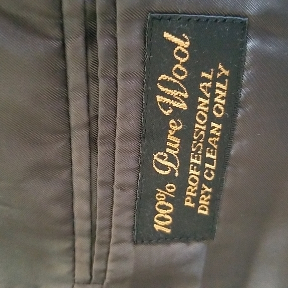 BROWN 100% Wool Two Button Single Breasted Sport Coat/Jacket - Marco Carelli 42R - Picture 11 of 14